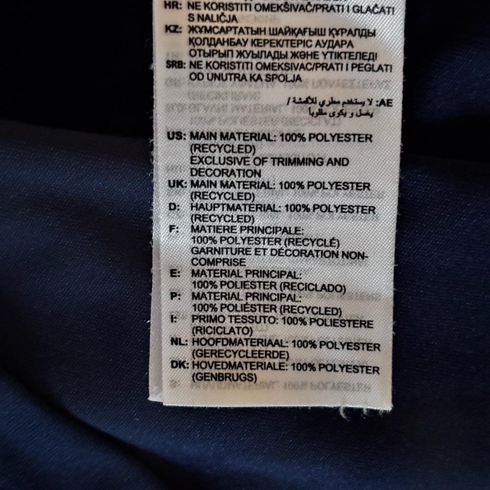 adidas Navy Short Sleeve Tee with White Accents - Picture 4 of 4